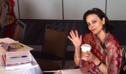 Me taking a break from the Confident Business Diva conference to write appreciation list. Santa Monica, US, April '13